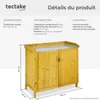 Armoire de jardin basse - marron Voir les images du produit 6