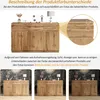 MODFU Sideboard Holz,Kommode mit 3 Türen und 3 Produktbild-Vorschau 5