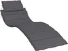 A dark gray chaise lounge cushion on a white background. Náhľad obrázku produktu