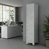 An office environment with desks, chairs, and a tall locker unit. Voir les images du produit