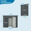 COSTWAY 2,6 ㎡ Gartenhaus 235x117x185cm Metall, 4,86 m³, Produktbild-Vorschau 7