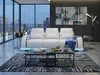 3-Sitzer Sofa Schwarz LED Modern Wohnzimmer Couch Design Produktbild-Vorschau 6
