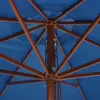 vidaXL Parasol avec mât en bois 350 cm bleu Voir les images du produit 5