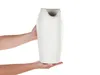 BELIANI Vase Weiß Steinzeug 33 cm Hoch Schlank Rund mit Produktbild-Vorschau 4