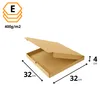 KAPAK Pizzakarton Braun 32x32x4 cm quadratisch für Produktbild-Vorschau 2