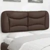 The Living Store Kopfteil-Kissen Braun 120 cm Kunstleder Produktbild-Vorschau 2