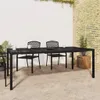 An outdoor patio scene with a black metal dining set. Náhľad obrázku produktu