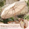 Parasol COSTWAY φ300cm, parasol de jardin avec volant, Voir les images du produit 6