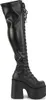 Demonia | Overknee Stiefel - Camel-300 - Schwarz - EU 38 - Produktbild-Vorschau 5
