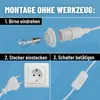 greate 2x Lampenfassung E14 mit Kabel und Schalter weiß 3,5 Produktbild-Vorschau 4