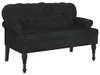 vidaXL Bank mit Rückenlehne Schwarz 119,5x64,5x75 cm Samt Produktbild-Vorschau 1