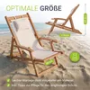 JUSKYS® Sonnenliege Tavira Creme - klappbar, verstellbar, Produktbild-Vorschau 6