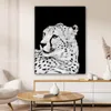 MuchoWow® - Leinwandbilder - Leopard - Weiß - Schwarz, Produktbild-Vorschau 6