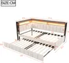 A diagram of a sofa bed with dimensions indicated by numbers. Produktbild-Vorschau