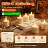 LED Teelichter 6 Stück, wiederaufladbar mit USB-C, Produktbild-Vorschau 5