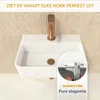Wastafel wandmontage - 37 x 26 cm - Keramiek - Met Productafbeelding-voorbeeld 7