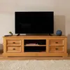 TV-Lowboard KENT, schöner Fernsehschrank aus Kiefer massiv Produktbild-Vorschau 3