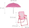 Relaxdays Kinder Klappstuhl, Campingstuhl mit Sonnenschirm, Produktbild-Vorschau 4