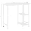 vidaXL Table d'ordinateur blanche 80x40x72 cm MDF et métal Voir les images du produit 7