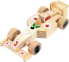 A wooden toy race car is shown against a white background. Produktbild-Vorschau