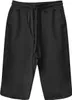 Damen Leinen-Shorts Sommer Knielang mit Kordelzug, Luftig Produktbild-Vorschau 3