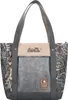 A front view of a tote bag with a graphic print. Voir les images du produit