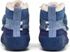 The back view of two blue children's winter boots. Produktbild-Vorschau