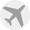 A gray silhouette of an airplane is displayed on a light gray circular background. Náhľad obrázku produktu