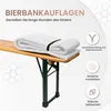 TexDeko Bierbankauflage 220x25x4cm mit Reißverschluss Weiß Produktbild-Vorschau 5