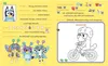 A page from a children's activity book featuring characters from the show Bluey. It includes spaces for personal information, coloring pages, and interactive elements. Anteprima dell’immagine prodotto