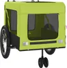 vidaXL Príves na bicykel Psy Zelená a čierna Oxford tkanina Náhľad obrázku produktu 4