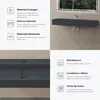 ddoporro Lavabo da Bagno Rettangolare 80 cm in Resina Anteprima dell’immagine prodotto 5