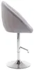 Barhocker London V2 Stoff chrom grau Produktbild-Vorschau 3