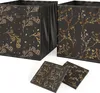 Faltbox Vicco  Schwarz/Gold (Floral) 30 x 30 cm 2er Set Produktbild-Vorschau 6
