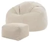Icon Kingston: Zitzak en hocker met vulling, beige Productafbeelding-voorbeeld 1