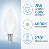 MasterLED Lampa LED E14 - C37 Vita - 8W - 4000K neutralna Podgląd zdjęcia produktu 3