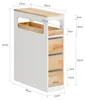 SoBuy meuble salle de bain bas étroit meuble de rangement Voir les images du produit 5