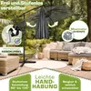 tillvex® Alu Parasol Rectangulaire Ø 330 cm Anthracite + Voir les images du produit 4