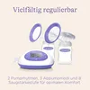 A Lansinoh electric breast pump with accessories and bottles, set against a light beige background. Produktbild-Vorschau
