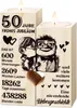 Matrimonio d'oro 50° anniversario portacandela in legno Anteprima dell’immagine prodotto 1