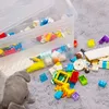Contenitore in plastica su ruote con coperchio chiudibile a Anteprima dell’immagine prodotto 3