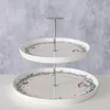 Zweistöckige Etagere mit weihnachtlichem Muster FLORENZA, Produktbild-Vorschau 5