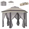 Outsunny Gartenpavillon Faltpavillon mit 6 Seitenteile Produktbild-Vorschau 1