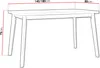Rozkládací stůl do jídelny 140x80 cm AMES 6 - kašmír Náhled obrázku produktu 4