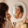 Wandspiegel Oval Bad Spiegel Romantik Badspiegel Weiß Produktbild-Vorschau 4