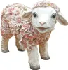 Dekofigur Schaf stehend mit Blumen Gartendeko Tierfigur Produktbild-Vorschau 1