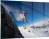 Bilder auf glas - Snowboard Winter Berg Gipfel - 120x80cm - Produktbild-Vorschau 1