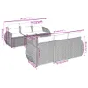 7-tlg. Garten-Sofagarnitur mit Kissen Beige Poly Rattan Produktbild-Vorschau 3