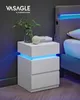 VASAGLE Comodino moderno con illuminazione a LED 35x40x55 Anteprima dell’immagine prodotto 6