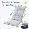 BURI 4x Auflagen Set Hochlehner für Gartenstühle 120x48x7cm Produktbild-Vorschau 2